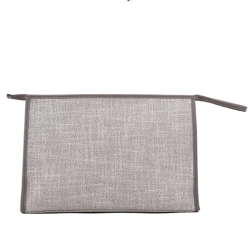 Grey Canvas Tote Ladies Clutch Bag