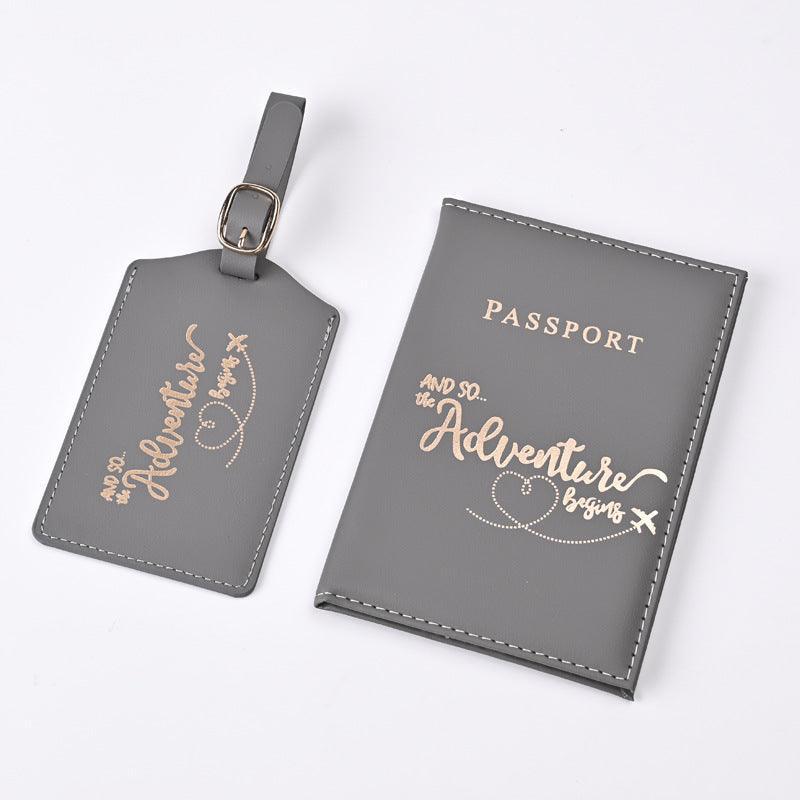 Grey Passport and Tag set