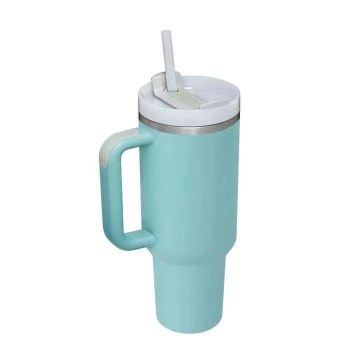 Aqua 40oz Tumbler With Handle, Straw And Lid - Blanks & More Wholesale