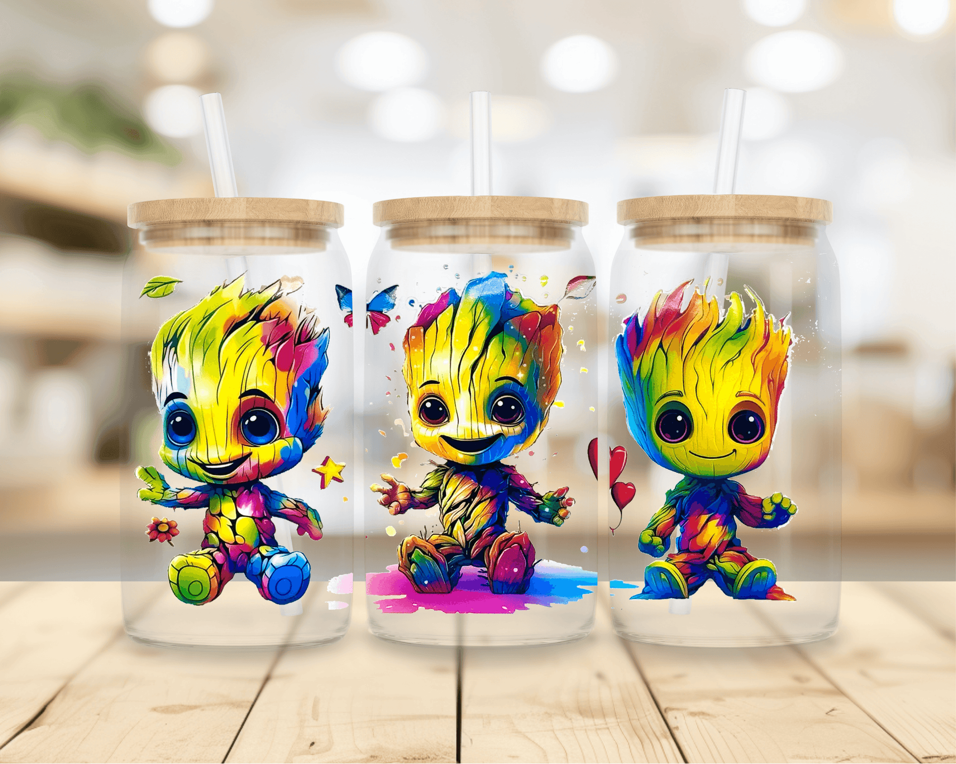 Colourful Groot UV DTF Wrap