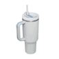 Light Grey 40oz Tumbler With Handle, Straw And Lid - Blanks & More Wholesale