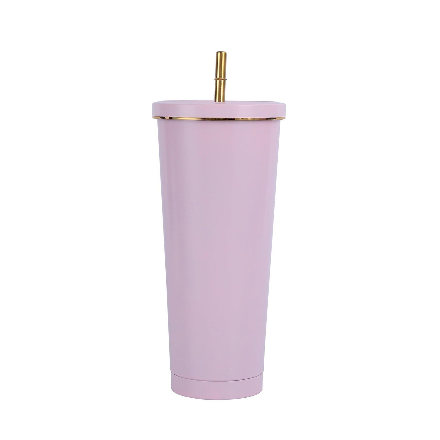 Pink 750ml Double Walled Gold Rim Tumbler - Blanks & More Wholesale