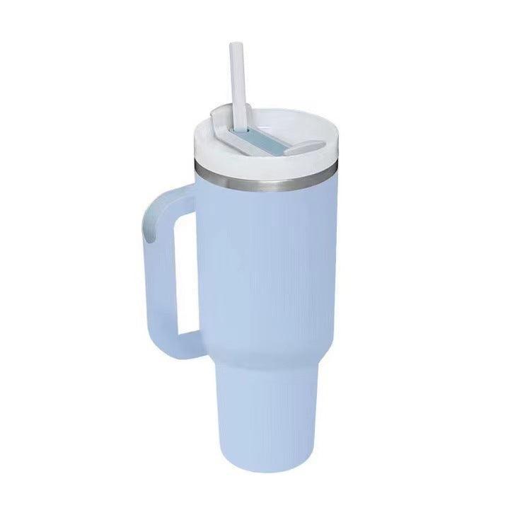 Sky Blue 40oz Tumbler With Handle, Straw And Lid - Blanks & More Wholesale