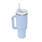 Sky Blue 40oz Tumbler With Handle, Straw And Lid - Blanks & More Wholesale